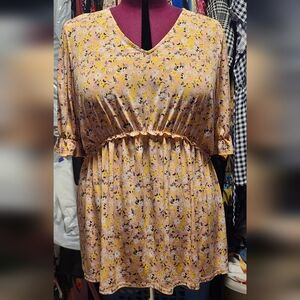 Floral Pink and Yellow Dress